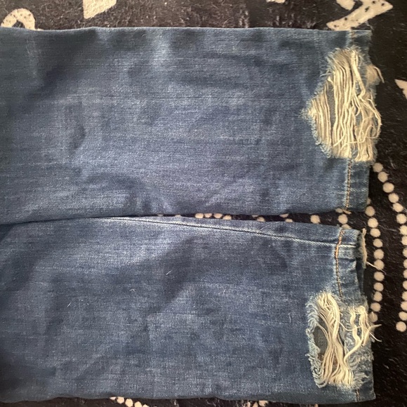 Zara denim distressed overalls - Picture 5 of 6